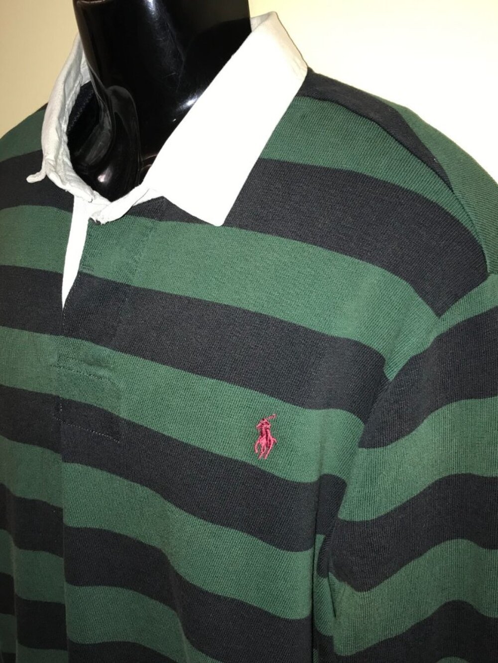 Men's Polo Ralph Lauren Custom Fit Long Sleeve Rugby Polo Shirt-Size 2XL - Picture 8 of 13